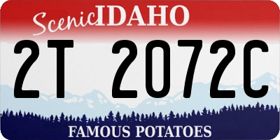 ID license plate 2T2072C