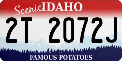 ID license plate 2T2072J