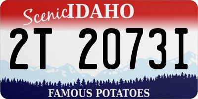 ID license plate 2T2073I