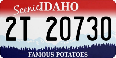 ID license plate 2T2073O