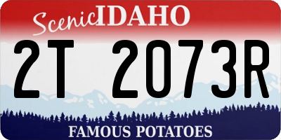 ID license plate 2T2073R
