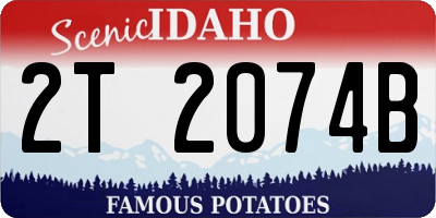 ID license plate 2T2074B