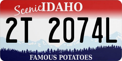 ID license plate 2T2074L