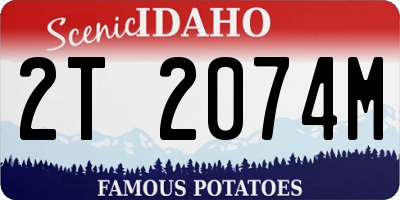 ID license plate 2T2074M