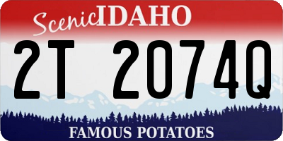 ID license plate 2T2074Q