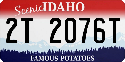 ID license plate 2T2076T