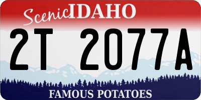 ID license plate 2T2077A