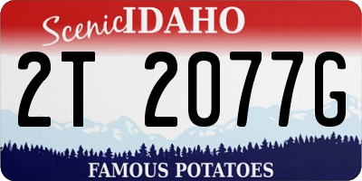 ID license plate 2T2077G