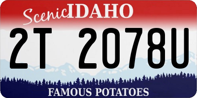 ID license plate 2T2078U