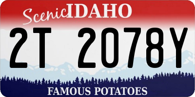 ID license plate 2T2078Y