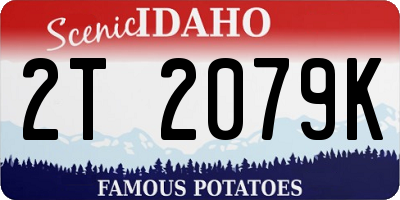 ID license plate 2T2079K