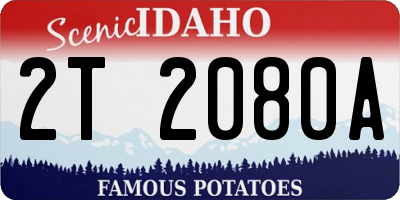 ID license plate 2T2080A