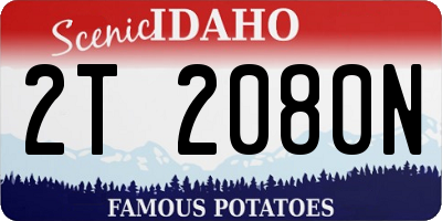 ID license plate 2T2080N