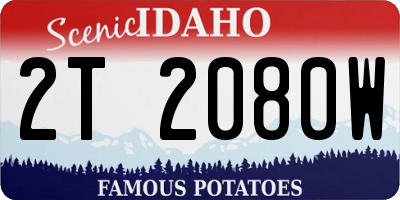 ID license plate 2T2080W