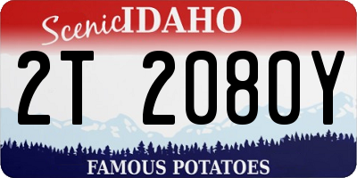 ID license plate 2T2080Y