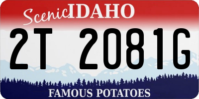 ID license plate 2T2081G