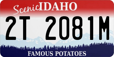 ID license plate 2T2081M