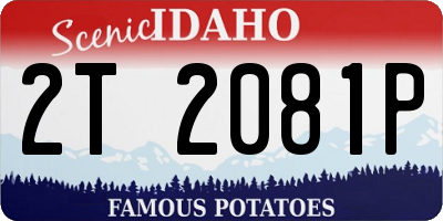 ID license plate 2T2081P