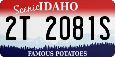 ID license plate 2T2081S