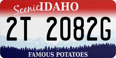 ID license plate 2T2082G