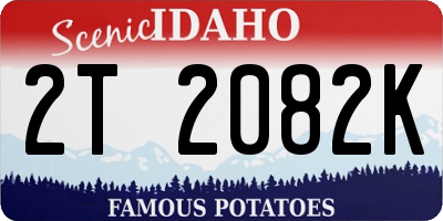 ID license plate 2T2082K