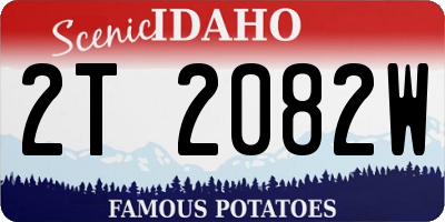 ID license plate 2T2082W