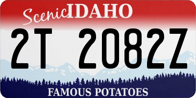 ID license plate 2T2082Z