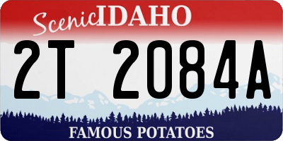 ID license plate 2T2084A