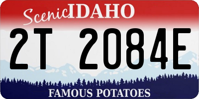 ID license plate 2T2084E