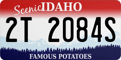 ID license plate 2T2084S