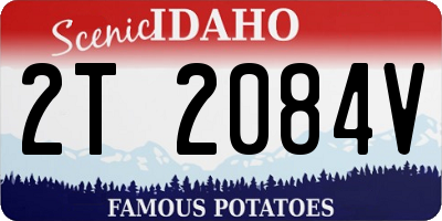 ID license plate 2T2084V