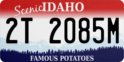 ID license plate 2T2085M