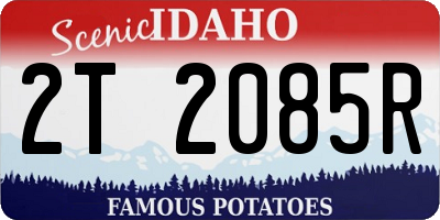 ID license plate 2T2085R