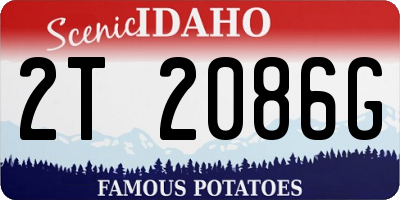 ID license plate 2T2086G
