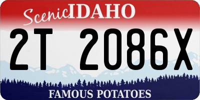 ID license plate 2T2086X