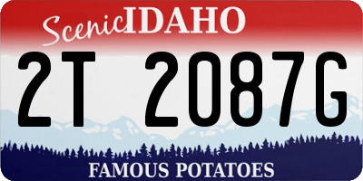 ID license plate 2T2087G