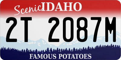 ID license plate 2T2087M