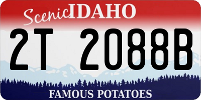 ID license plate 2T2088B