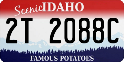 ID license plate 2T2088C