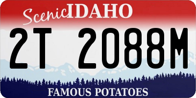 ID license plate 2T2088M