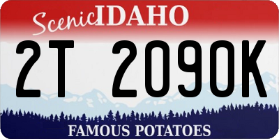 ID license plate 2T2090K