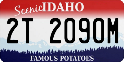 ID license plate 2T2090M