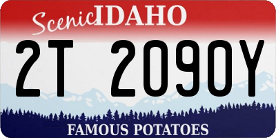 ID license plate 2T2090Y