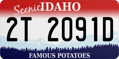 ID license plate 2T2091D