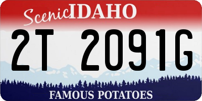 ID license plate 2T2091G