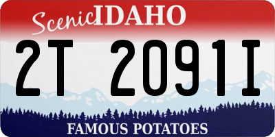 ID license plate 2T2091I