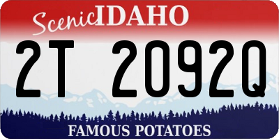 ID license plate 2T2092Q