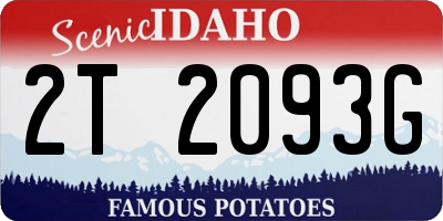 ID license plate 2T2093G
