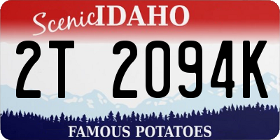 ID license plate 2T2094K