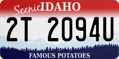 ID license plate 2T2094U